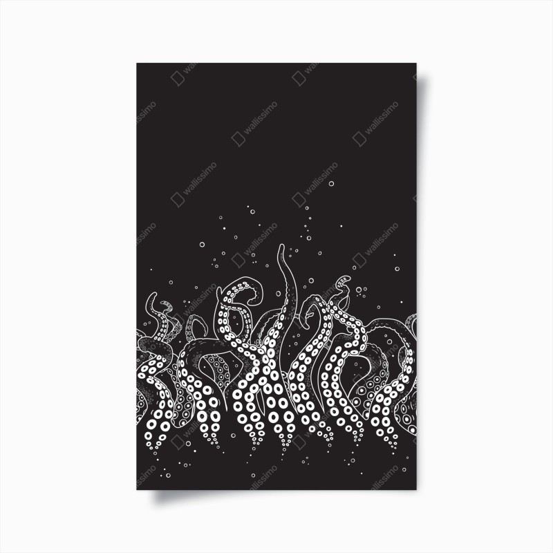 Poster oktopus tentakel muster