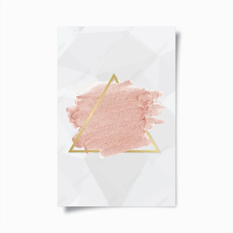 Poster pastellrosa geometrisches dreieck