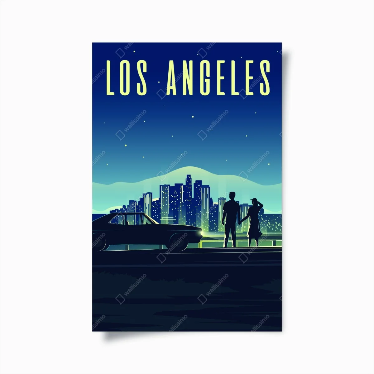 Poster Los Angeles nächtliche skyline – Wallnifity® Poster Los Angeles nächtliche skyline – Wallnifity®