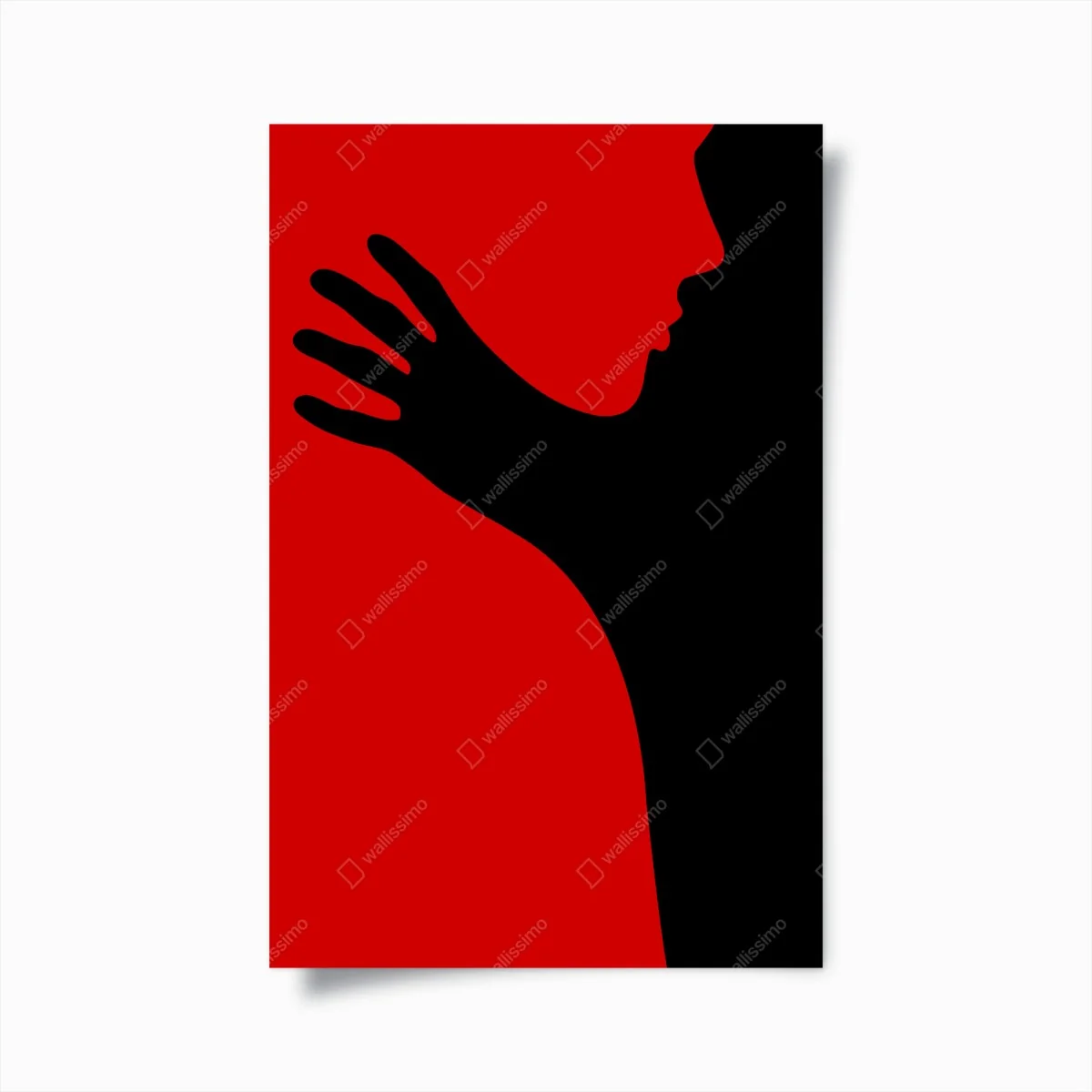 Poster kräftige rot-schwarze silhouette – Wallnifity® Poster kräftige rot-schwarze silhouette – Wallnifity®