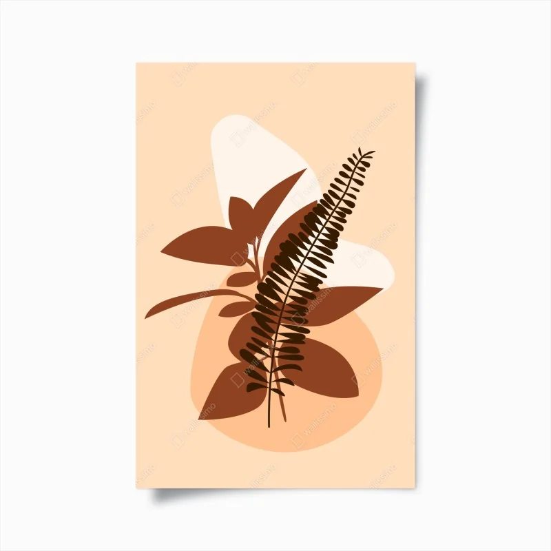 Poster erdige abstrakte blätter – Wallnifity® Poster erdige abstrakte blätter – Wallnifity®