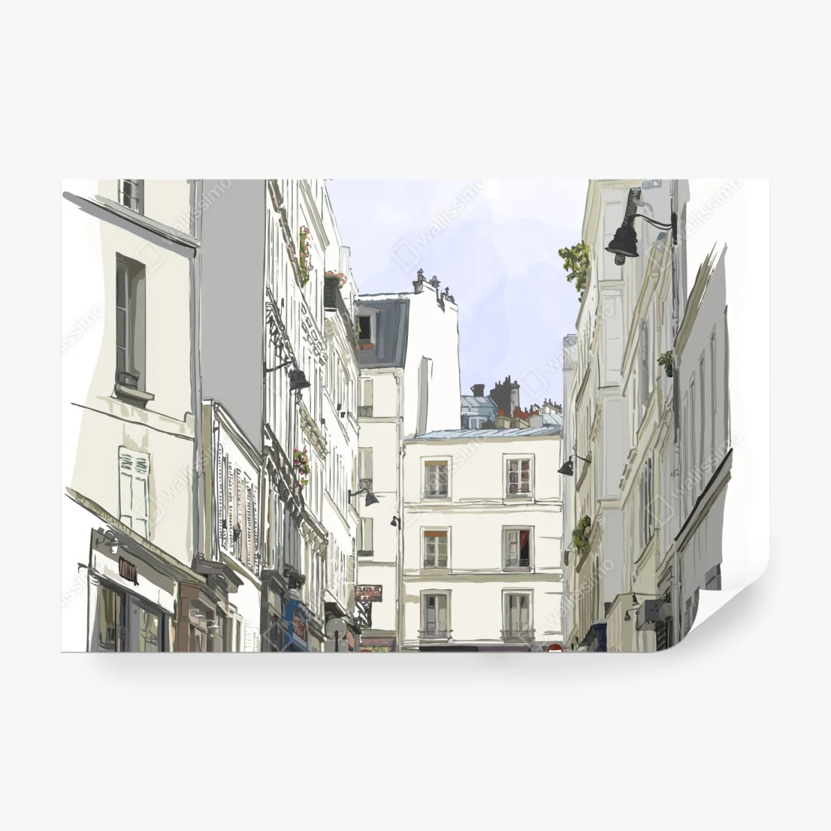 Fototapete Montmartre straßenszene, Paris – Wallnifity®