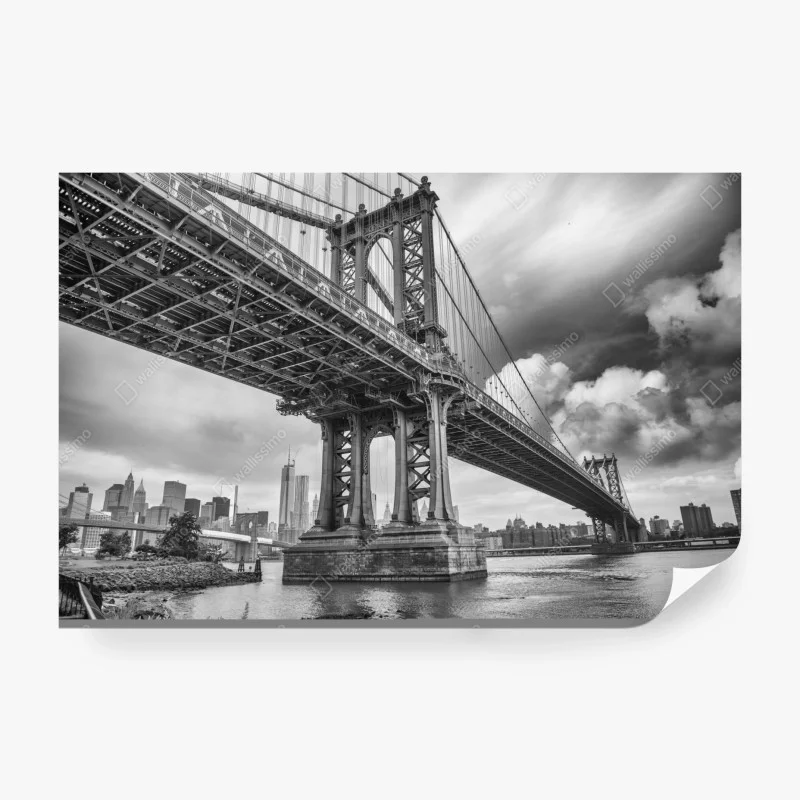 Fototapete blick auf die Manhattan Bridge und die skyline von New York – Wallnifity®