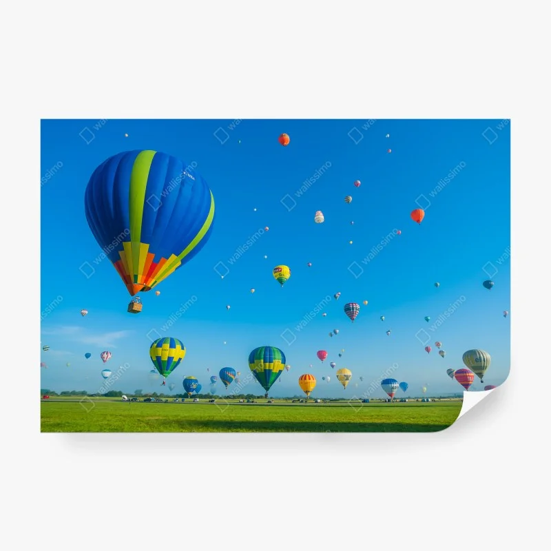 Fototapete bunte heißluftballons über Chambley – Wallnifity®