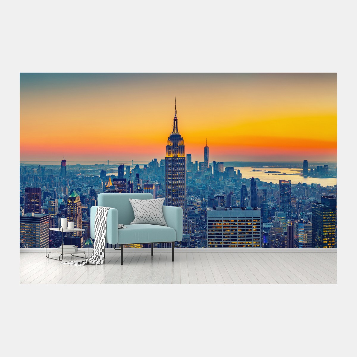 Fototapete sonnenuntergang über New York – Wallnifity®