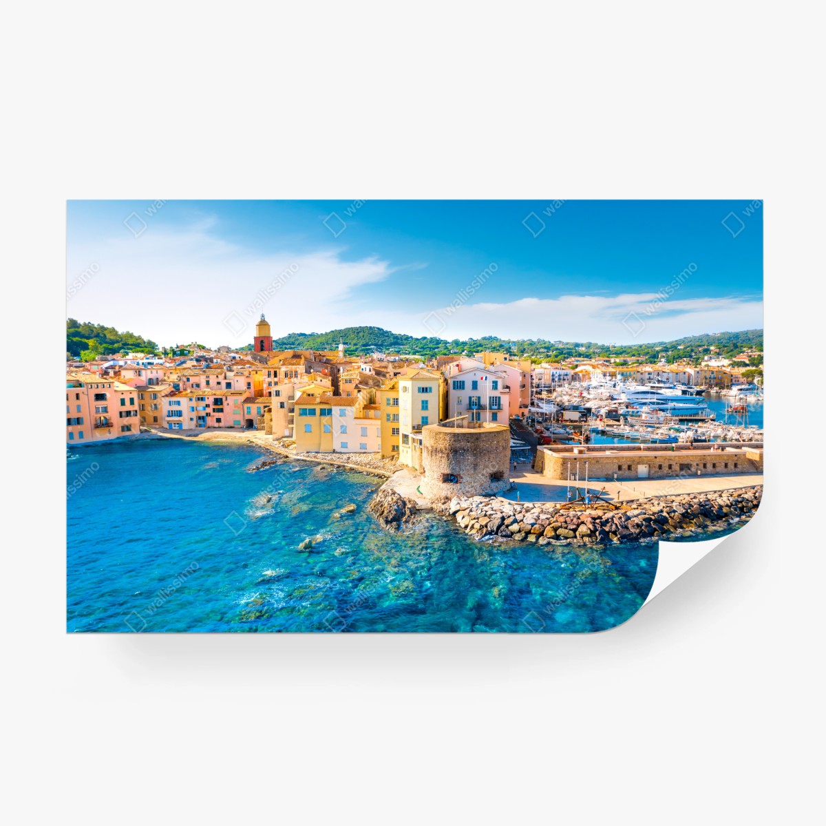 Fototapete sonniger Mittelmeerhafen – Wallnifity®