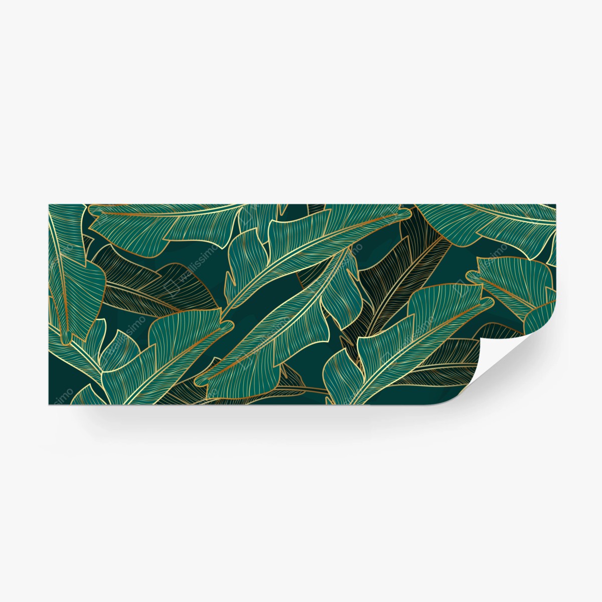 Fototapete goldene tropische bananenblätter – Wallnifity®