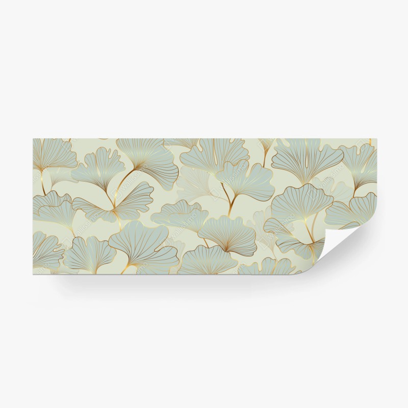 Fototapete sanftes aquarellmuster mit eukalyptusblättern – Wallnifity®