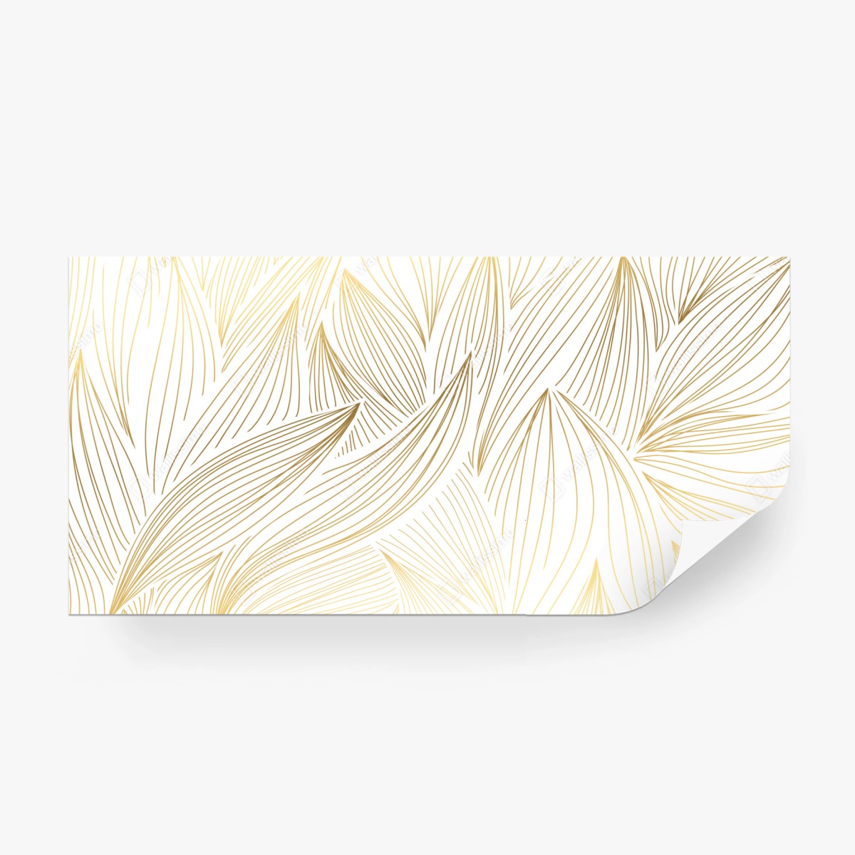 Fototapete goldene blattlinien – Wallnifity®