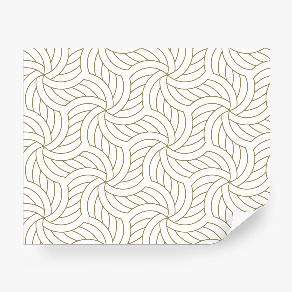 Fototapete goldenes geometrisches wirbelmuster – Wallnifity®