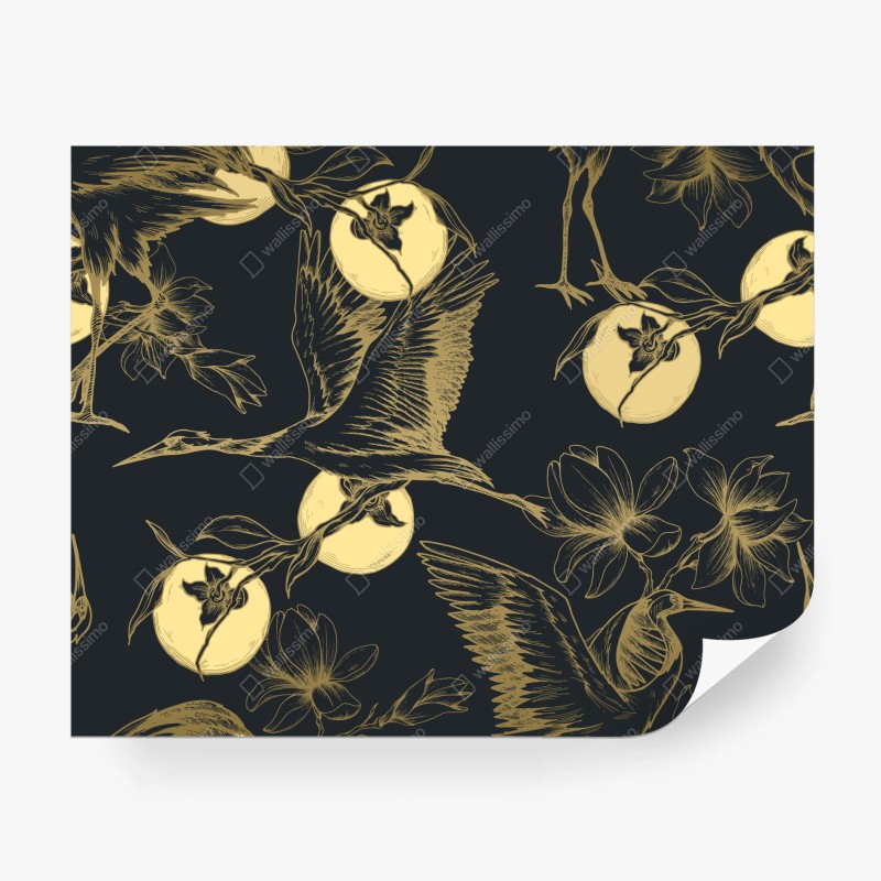 Fototapete bergspiegelung im morgendlichen glühen – Wallnifity®