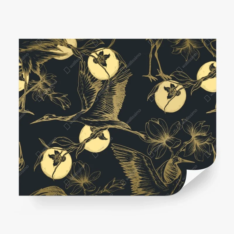 Fototapete luftaufnahme eines flugzeugs auf dem rollfeld – Wallnifity®