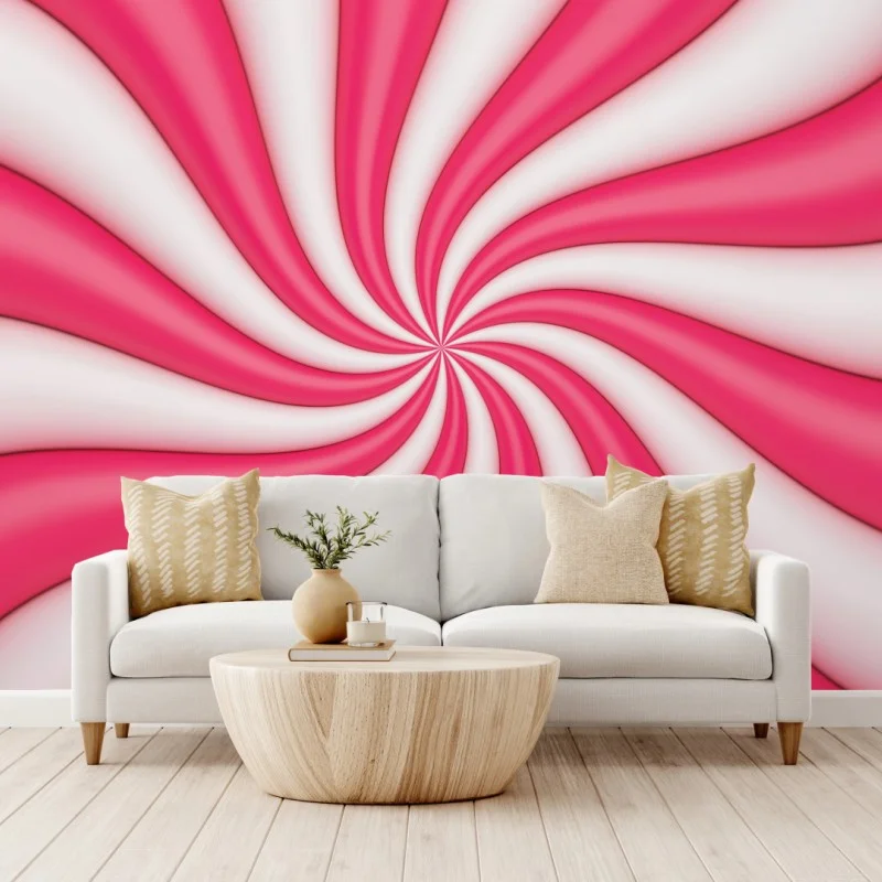 Fototapete rosa bonbonspirale – Wallnifity® Fototapete rosa bonbonspirale – Wallnifity®