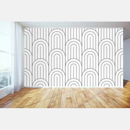 Fototapete monochromes bogenmuster – Wallnifity®