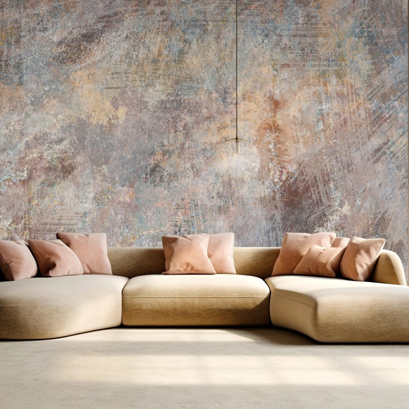 Fototapete subtile strukturierte abstraktion in warmen neutralen tönen – Wallnifity®