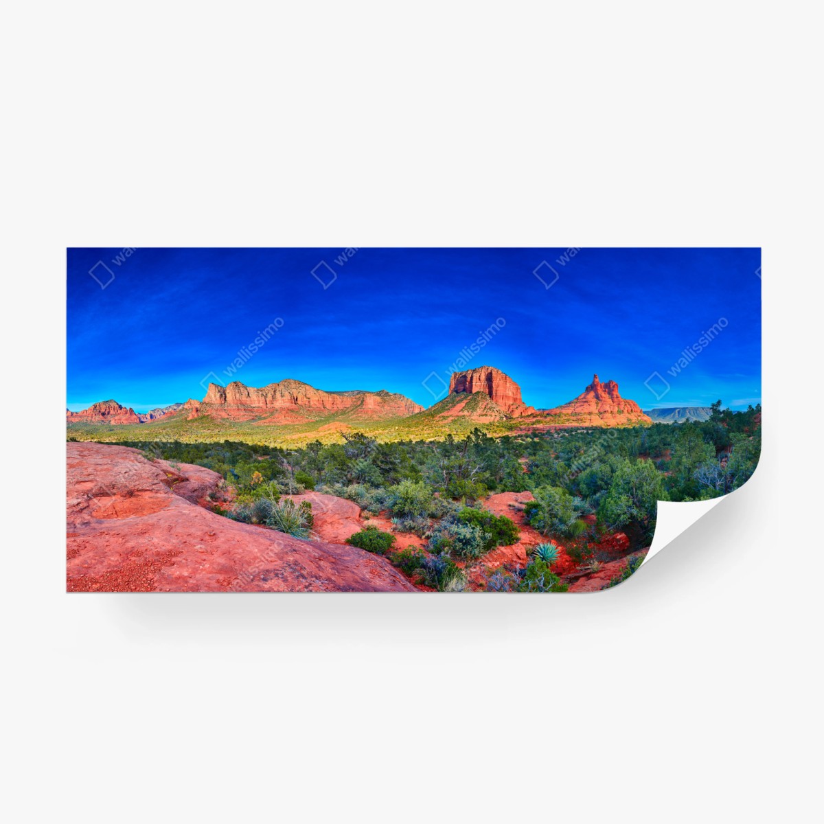 Fototapete panoramablick auf Bell Rock und Courthouse Butte, Sedona – Wallnifity®