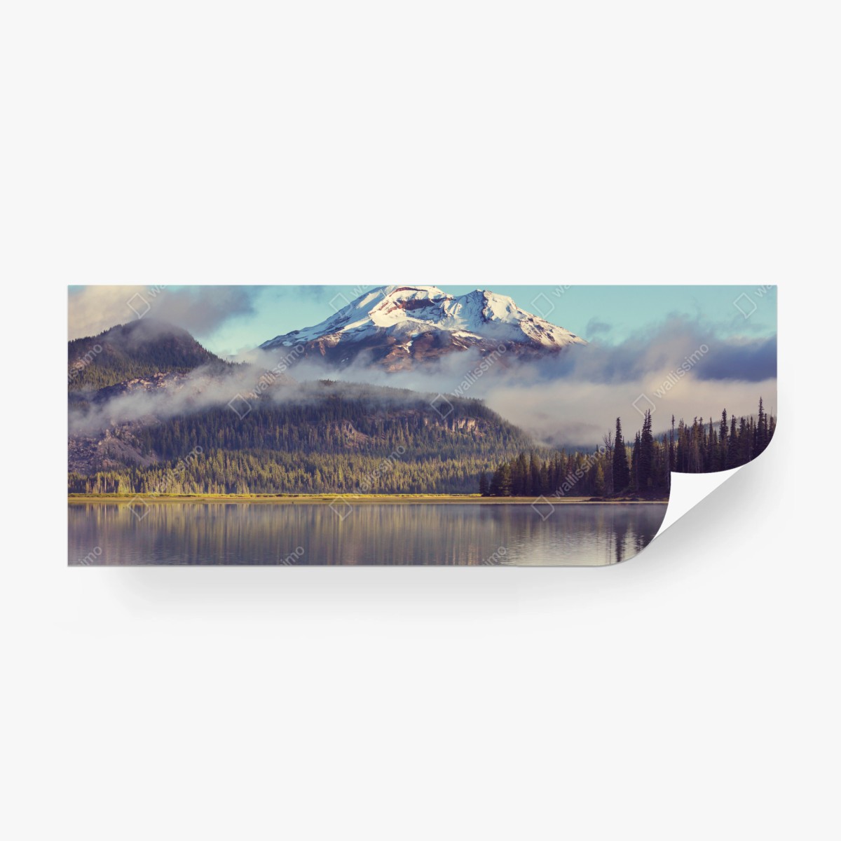 Fototapete ruhiger bergsee in Oregon – Wallnifity®