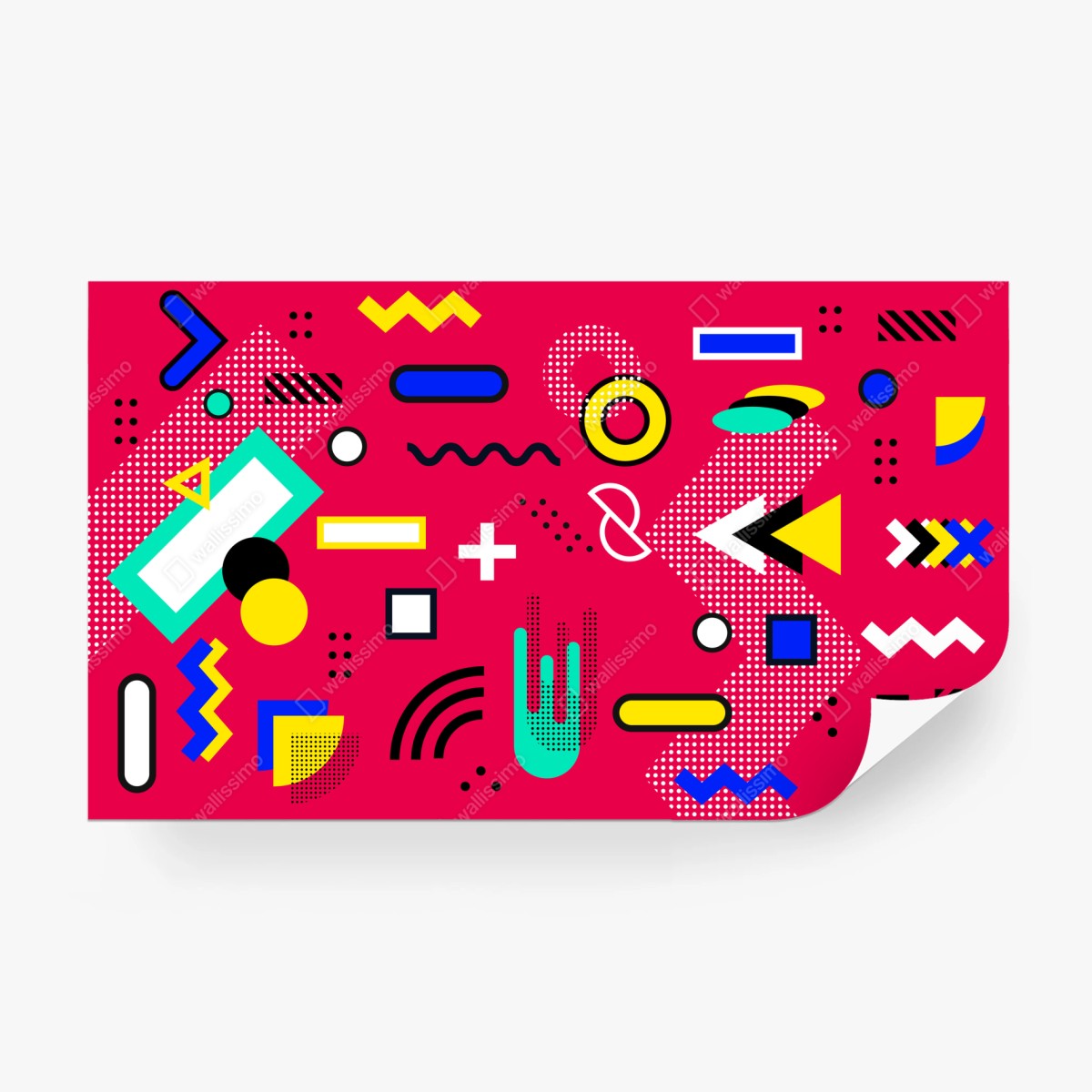 Fototapete lebhaftes geometrisches pop-muster – Wallnifity®