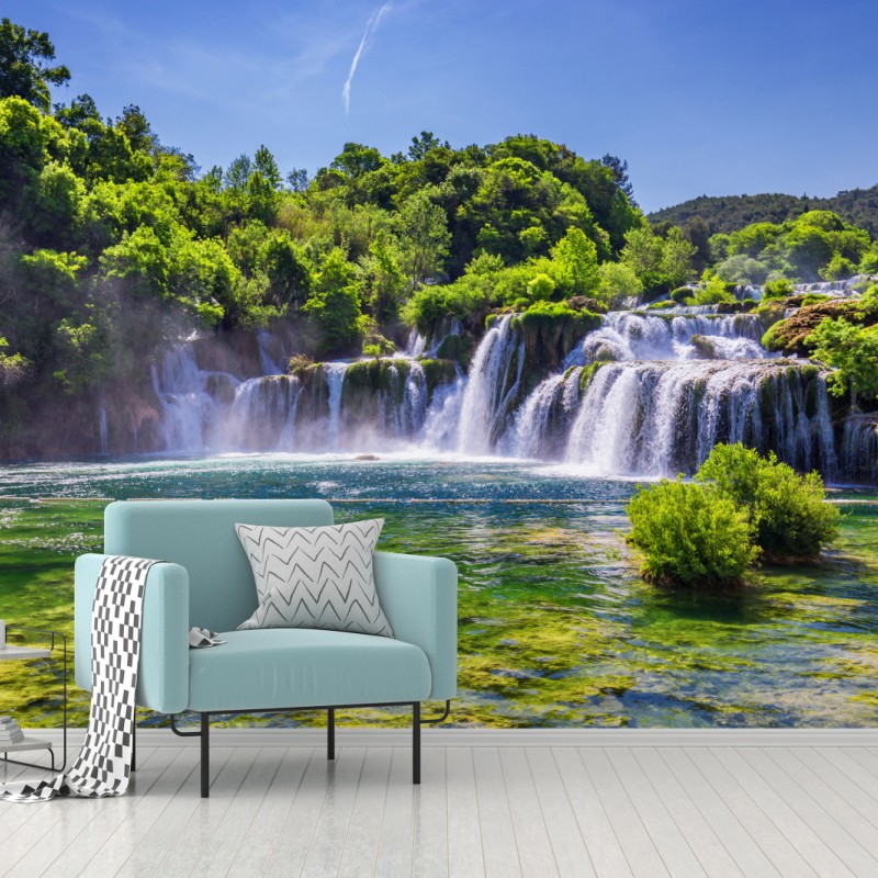 Fototapete Skradinski Buk wasserfall im Krka Nationalpark – Wallnifity®