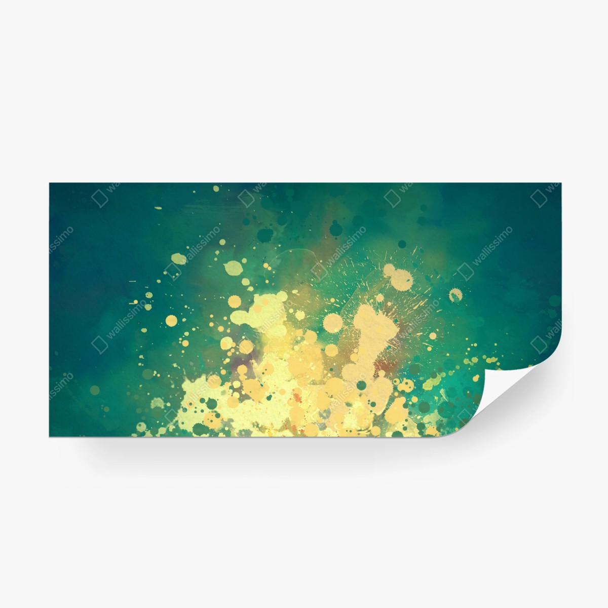 Fototapete türkiser aquarellausbruch abstrakt – Wallnifity®