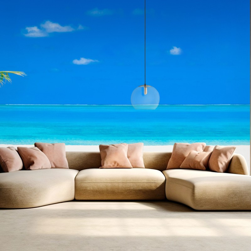 Fototapete Malediven tropischer strand paradis – Wallnifity®