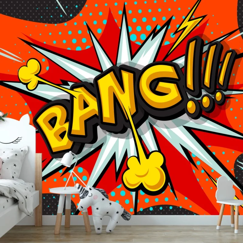 Fototapete comic-explosion im pop-art-stil – Wallnifity®