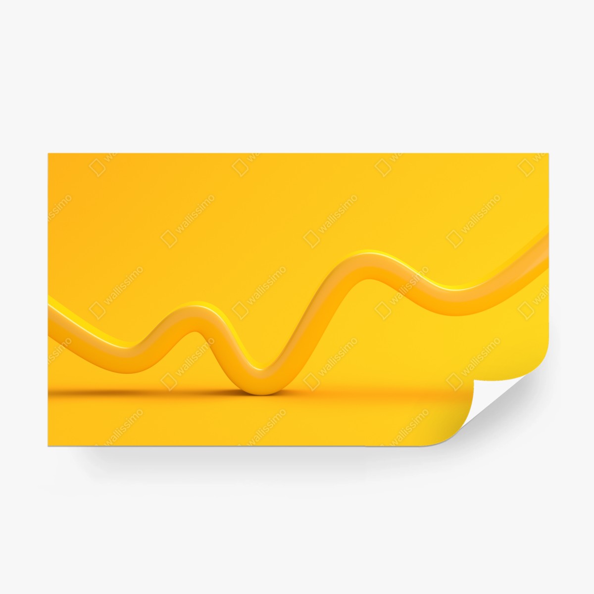 Fototapete sonnige gelbe 3d-abstrakte kurve – Wallnifity®