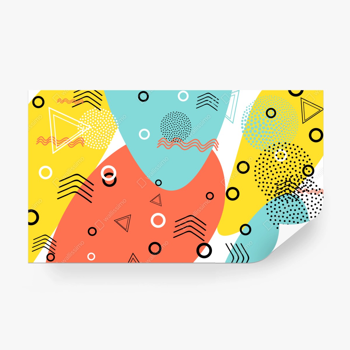 Fototapete farbenfrohes geometrisches muster – Wallnifity®