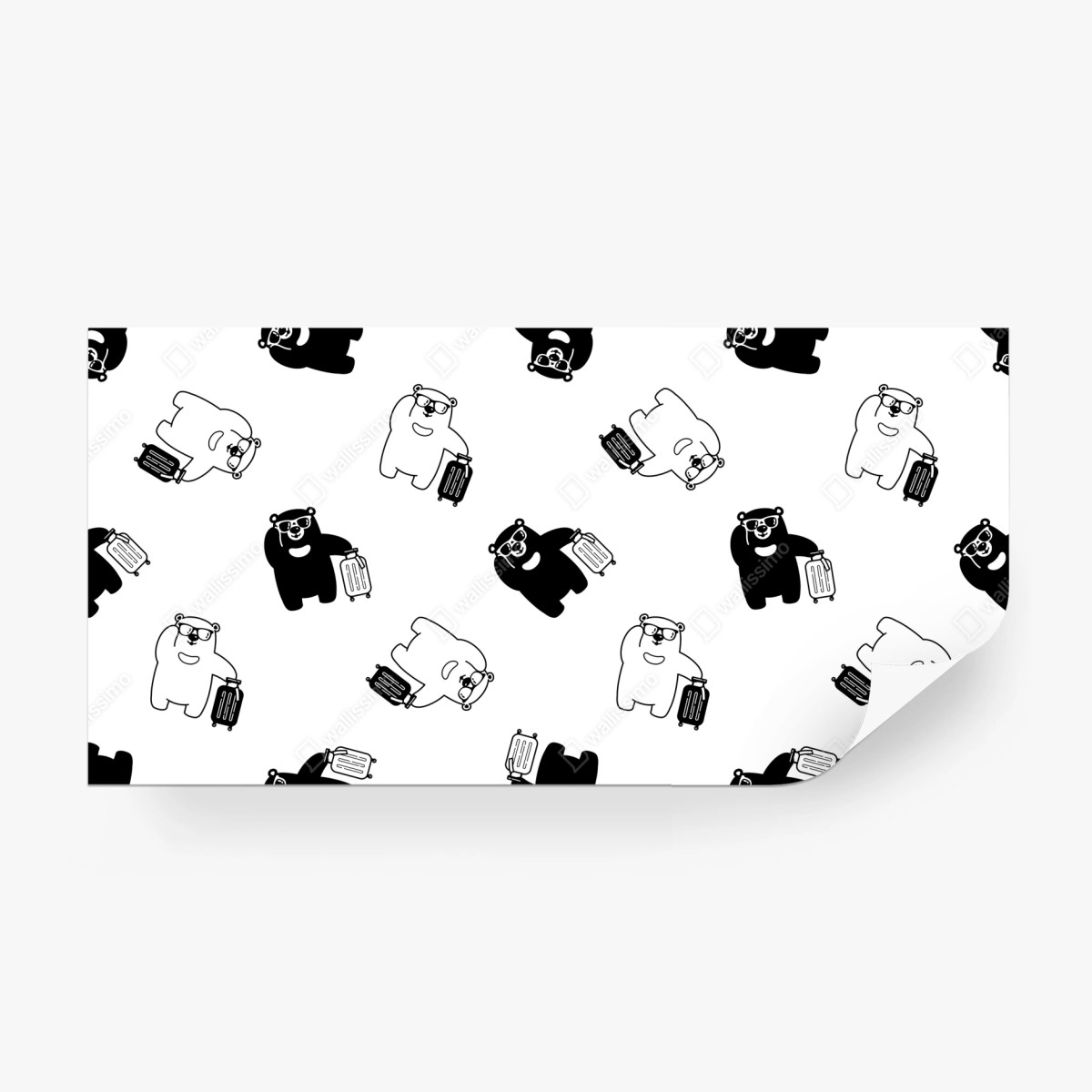 Fototapete reisende bären muster – Wallnifity®