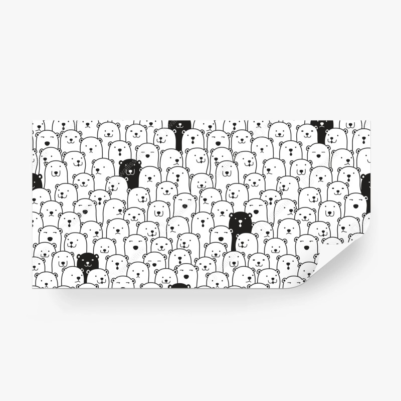 Fototapete lebhaftes korallenblumenmuster auf schwarzem hintergrund – Wallnifity®