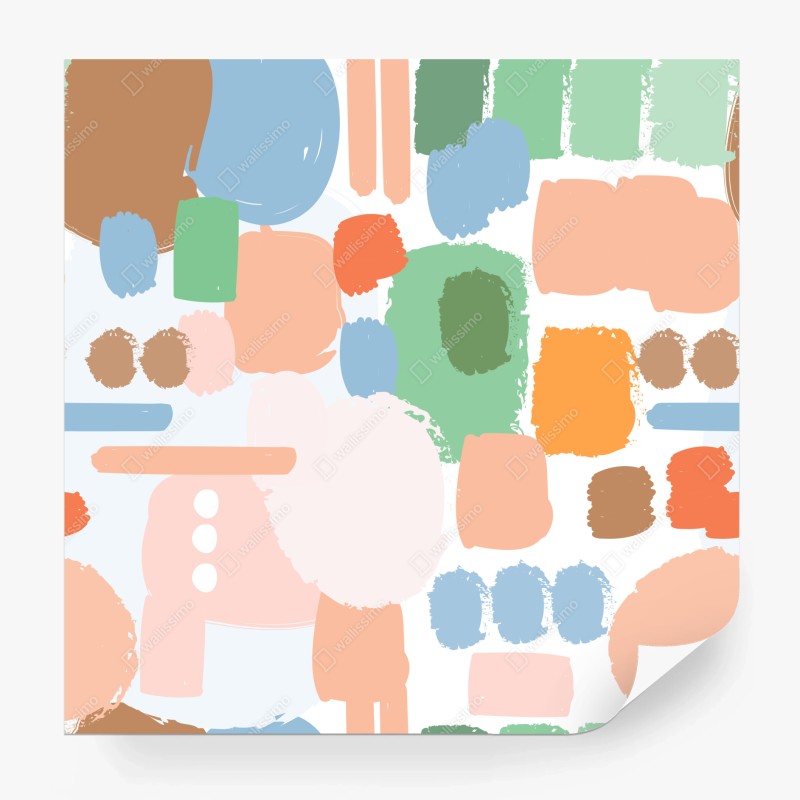 Fototapete klassisches schwarzweißes blumenmuster – Wallnifity®