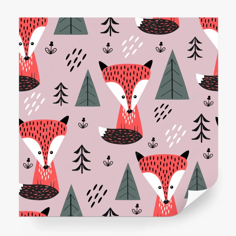 Fototapete goldene lilien botanisches muster – Wallnifity®