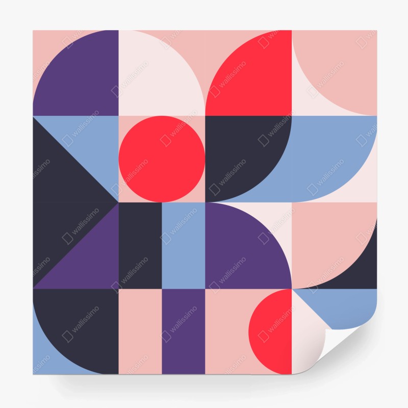Fototapete lebhaftes geometrisches pop-muster – Wallnifity®