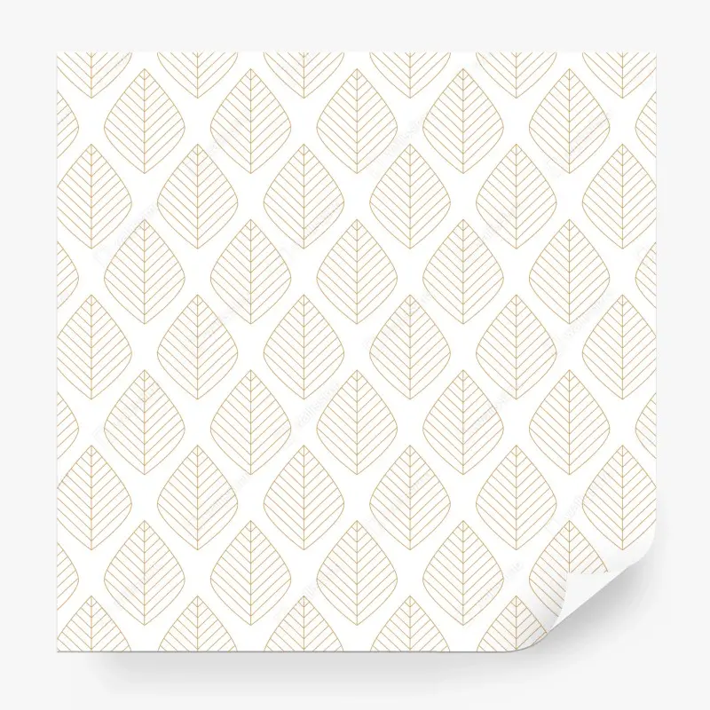 Fototapete elegantes goldenes geometrisches blattmuster