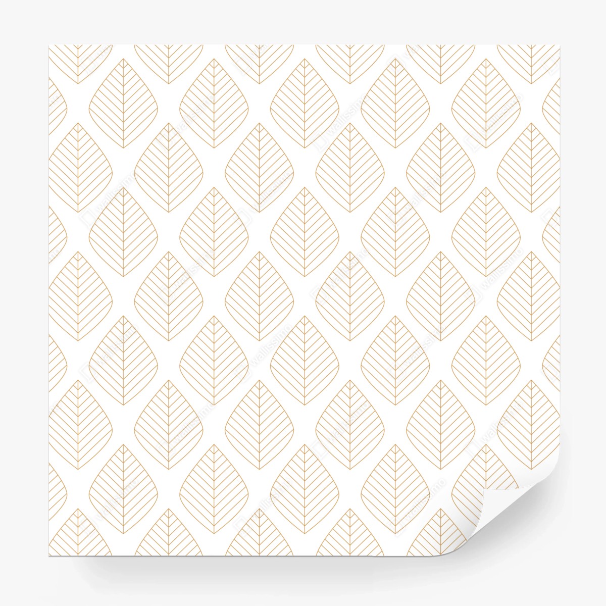 Fototapete elegantes goldenes geometrisches blattmuster – Wallnifity®
