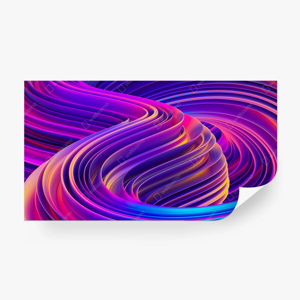 Fototapete leuchtender lila 3d bandwirbel – Wallnifity®