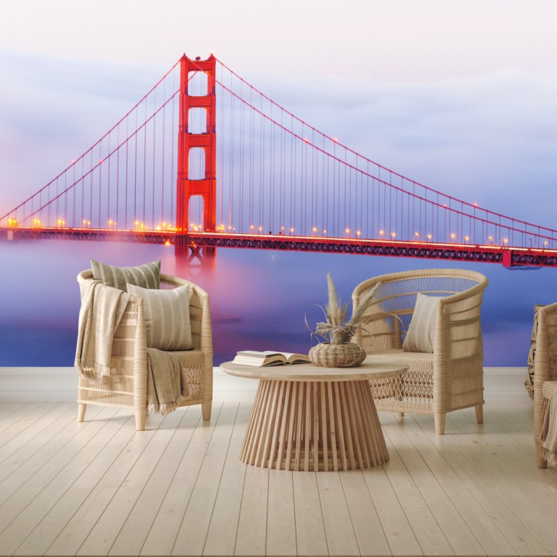 Fototapete Golden Gate brücke im nebel – Wallnifity®