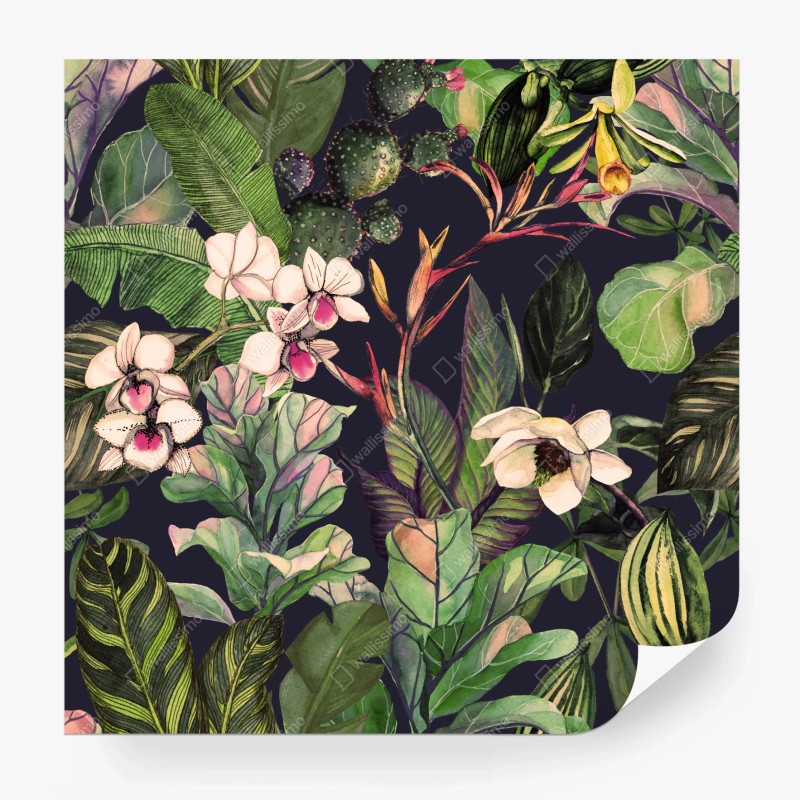 Fototapete verspieltes sportmuster auf dunkelblauem hintergrund – Wallnifity®