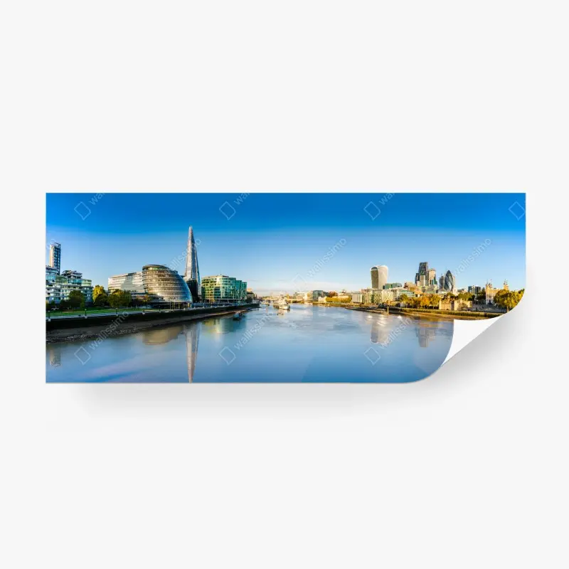 Fototapete London panoramablick über dem fluss