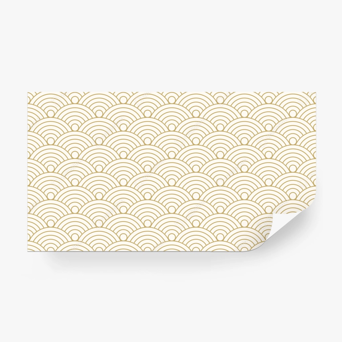 Fototapete goldenes seigaiha wellenmuster – Wallnifity®
