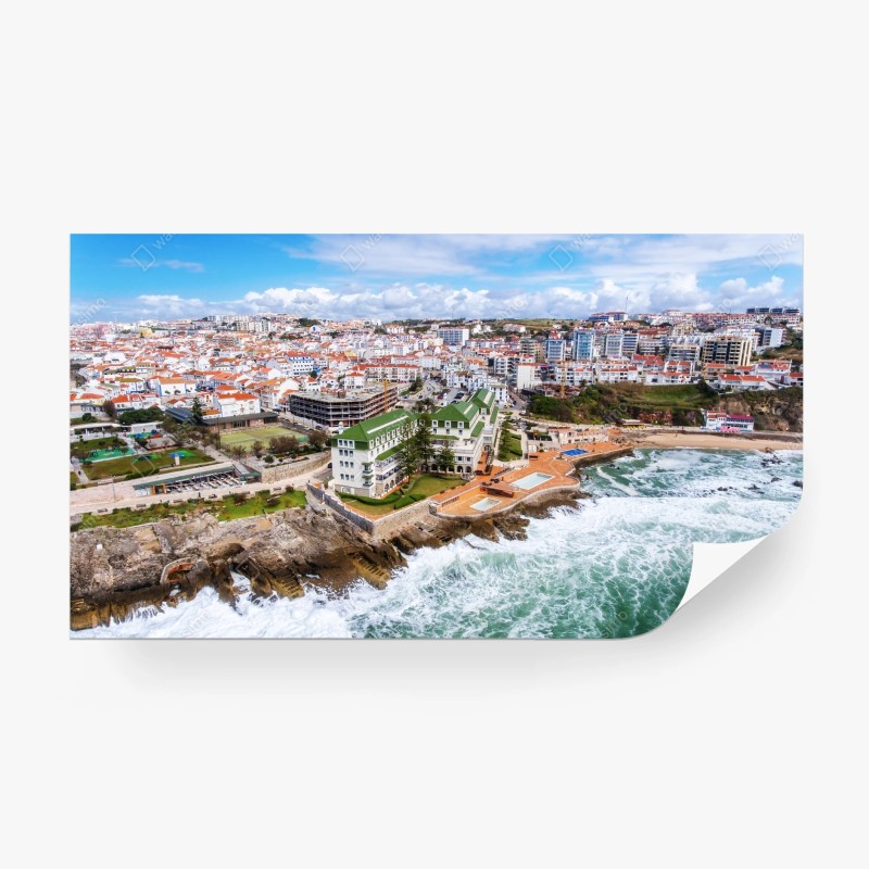 Fototapete verspieltes sportmuster auf dunkelblauem hintergrund – Wallnifity®