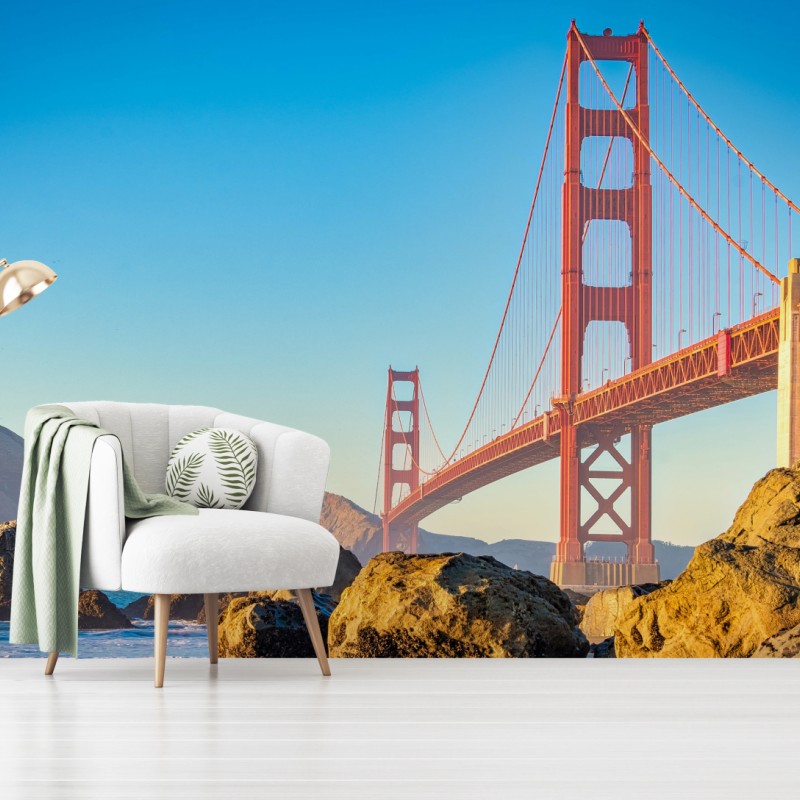 Fototapete Golden Gate Bridge über der bucht von San Francisco – Wallnifity®