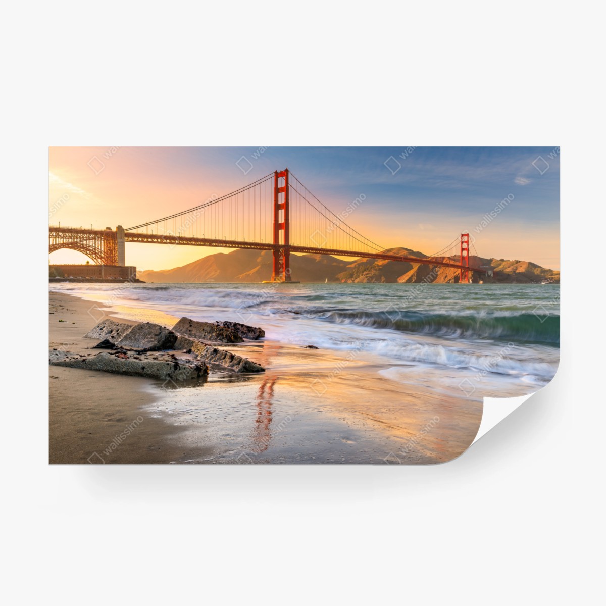 Fototapete sonnenuntergang an der Golden Gate Bridge – Wallnifity®