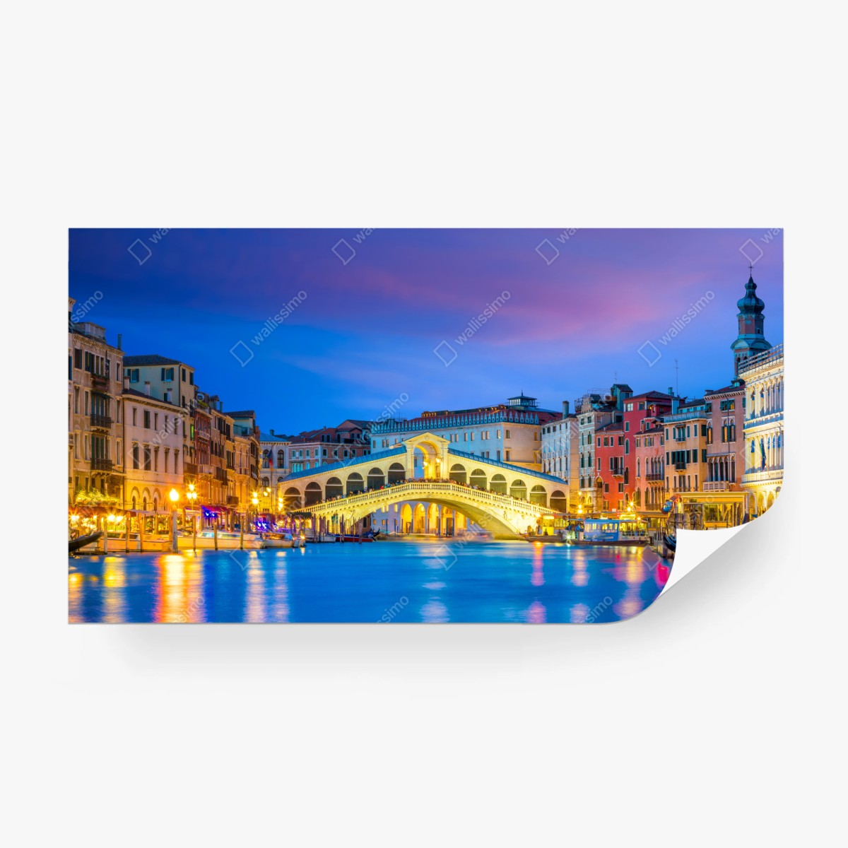 Fototapete Rialto brücke bei dämmerung, Venedig – Wallnifity®