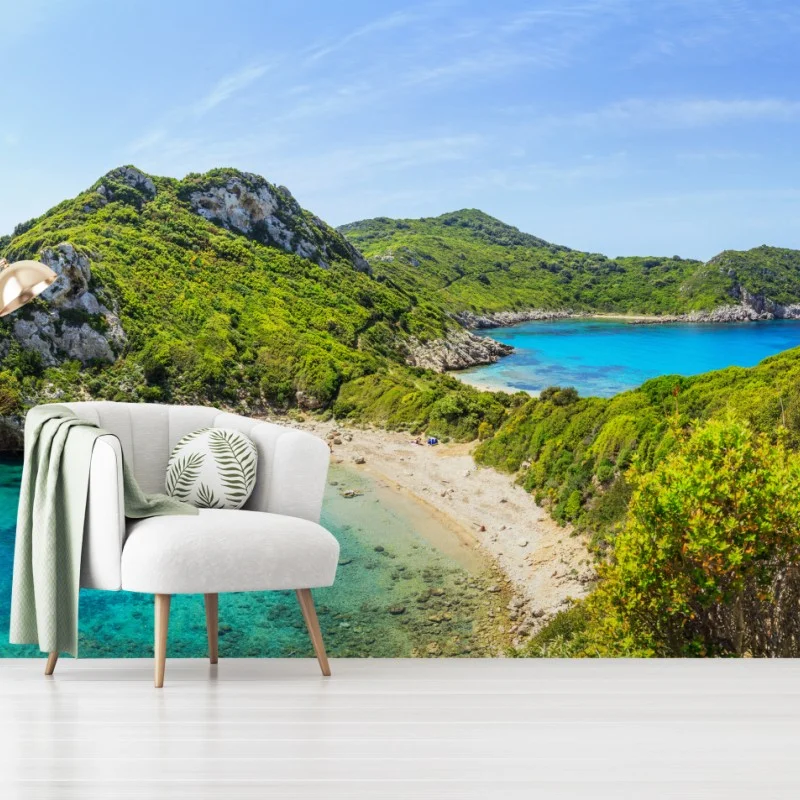 Fototapete türkisbucht auf einer insel