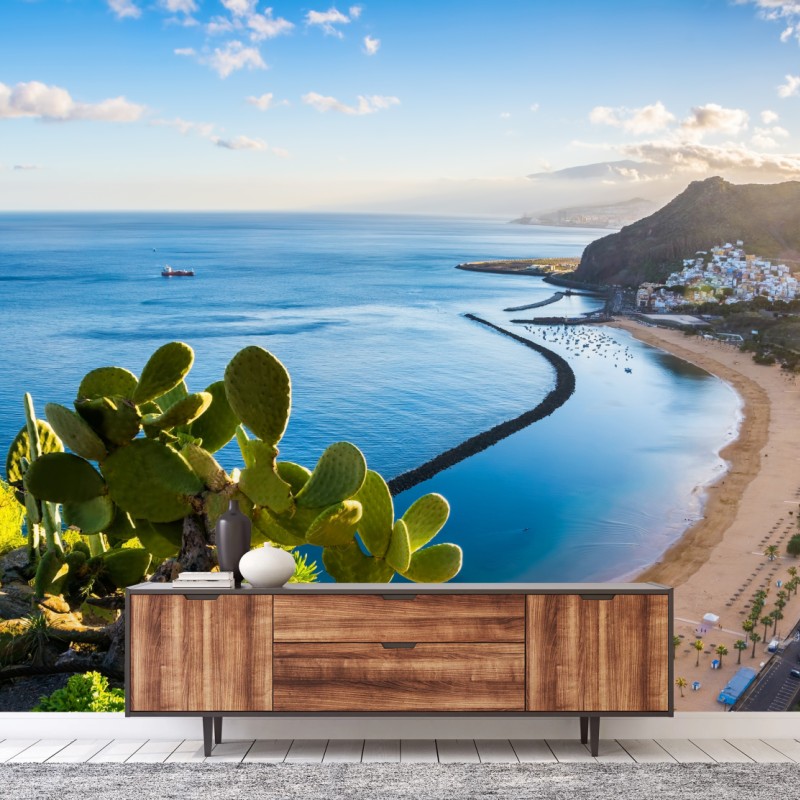 Fototapete sonniger strand Las Teresitas panorama – Wallnifity®