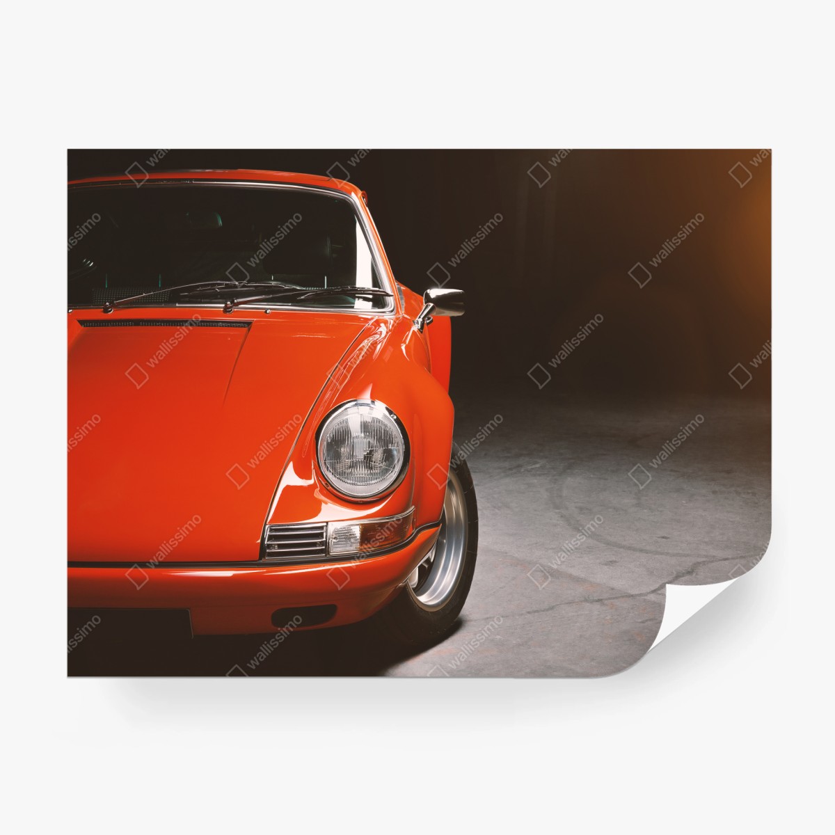 Fototapete roter oldtimer sportwagen nahaufnahme – Wallnifity®