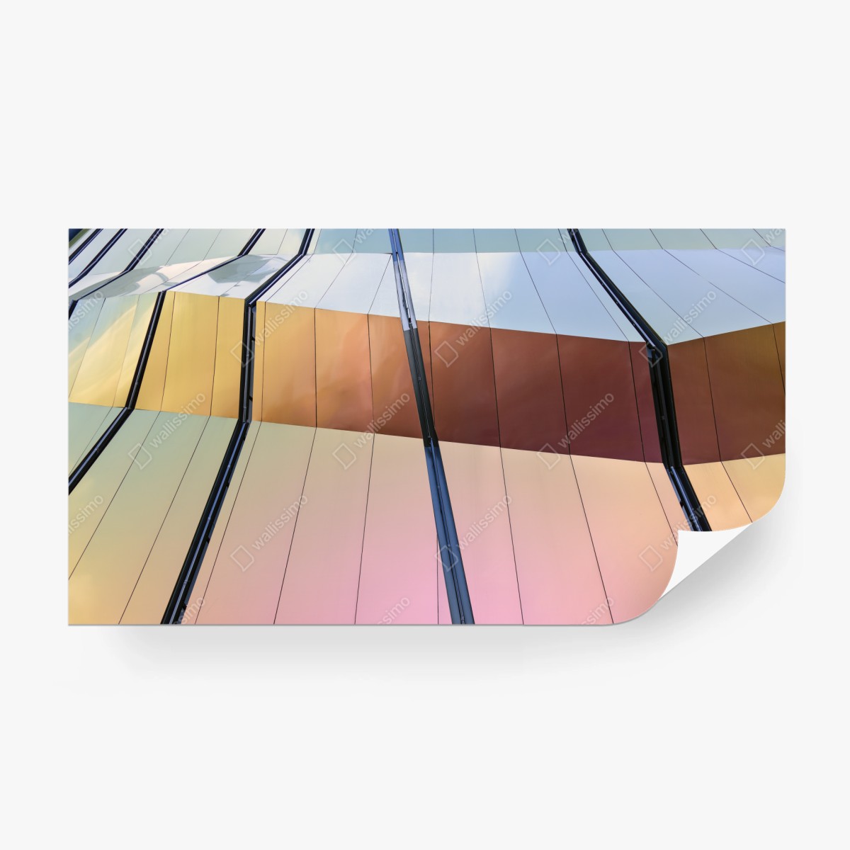 Fototapete irisierende moderne fassade aus paneelen – Wallnifity®