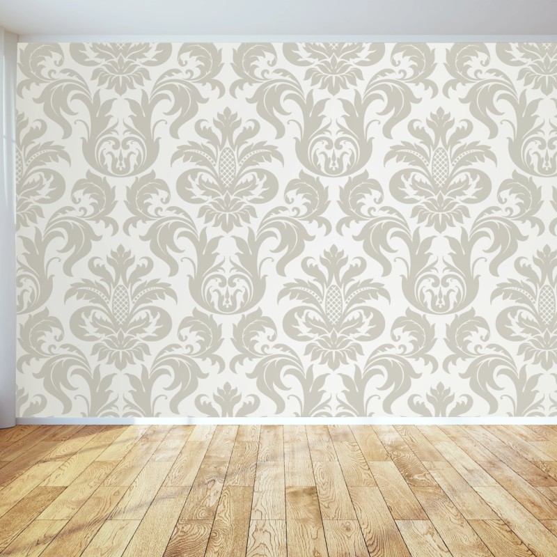 Fototapete elegantes beiges damastmuster – Wallnifity®