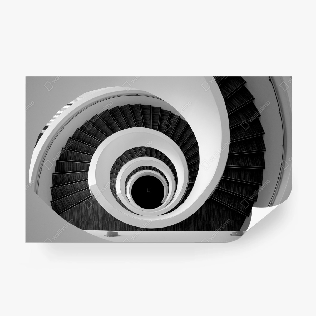 Fototapete spiraltreppe in monochrom – Wallnifity®